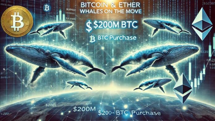 bitcoin-and-ether-whales-on-the-move-bitcoin-whale-buys-200m-in-btc خرید بیت کوین و اتریوم توسط نهنگ ها