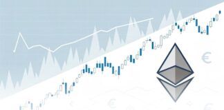 اتریوم در آستانه رالی بزرگ؛ فرصتهای خرید در بازار افزایش قیمت اتریوم با نماد آن و نمودار نزولی بهعنوان نمادی از وضعیت فعلی بازار است