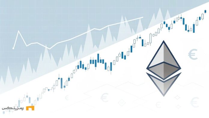 ethereum-hits-oversold-zone-opportunity-for-investors افزایش قیمت اتریوم با نماد آن و نمودار نزولی بهعنوان نمادی از وضعیت فعلی بازار است