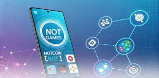 نات گیمز؛ پلتفرم جدید نات کوین برای بازیهای کلیکری تلگرام پلتفرم نات گیمز در تلگرام، نمایشدهنده رابط کاربری بازیها و توکن نات کوین