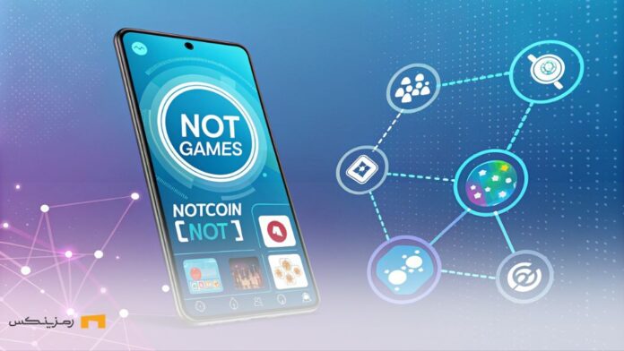 پلتفرم نات گیمز در تلگرام، نمایش‌دهنده رابط کاربری بازی‌ها و توکن نات کوین