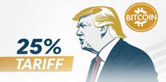 آیا تعرفه ۲۵٪ ترامپ بر خودروها به بیت کوین آسیب میزند؟ ترامپ، تعرفه ۲۵٪ و نماد بیتکوین که تاثیر این تصمیم بر بازارهای دیجیتال