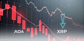 ریپل و کاردانو ۲۰٪ افت کردند؛ شوک طرح ذخیره ارزدیجیتال ترامپ نمودار سقوط قیمت ریپل و کاردانو با کاهش ۲۰ درصدی در بازار ارز دیجیتال