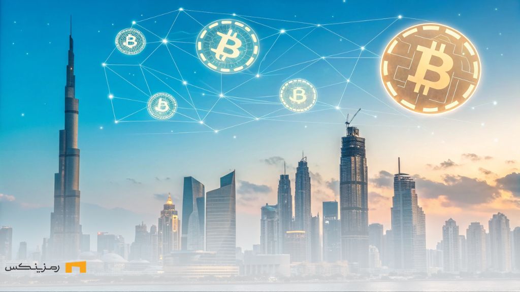 مدیر عامل Bitwise: دوران جدید بیت کوین در سال ۲۰۲۵ شروع شده است شهر آینده با نمادهای بیتکوین در آسمان، نماد رشد و پذیرش گسترده ارزهای دیجیتال توسط مؤسسات مالی