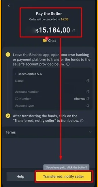 مرحله آخر آموزرش خرید تتر TRC20 در بایننس