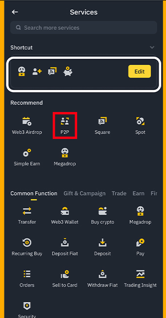 انتخاب گزینه P2P