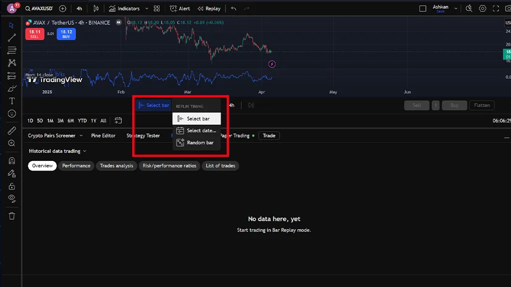 تنظیمات ریپلی تریدینگ