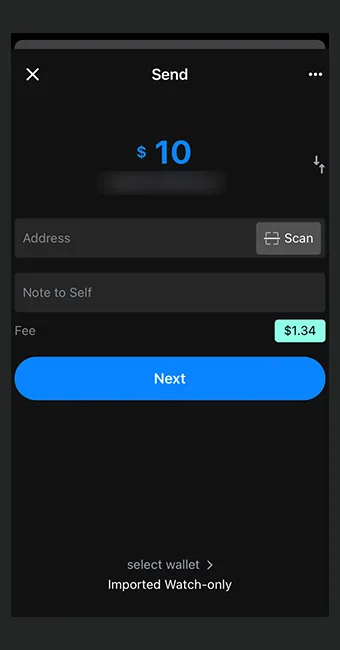 تنظیمات تراکنش در کیف پول بیت کوین بلو ولت