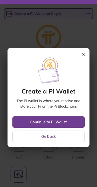 مرحله سوم: انتخاب گزینه Pi Wallet