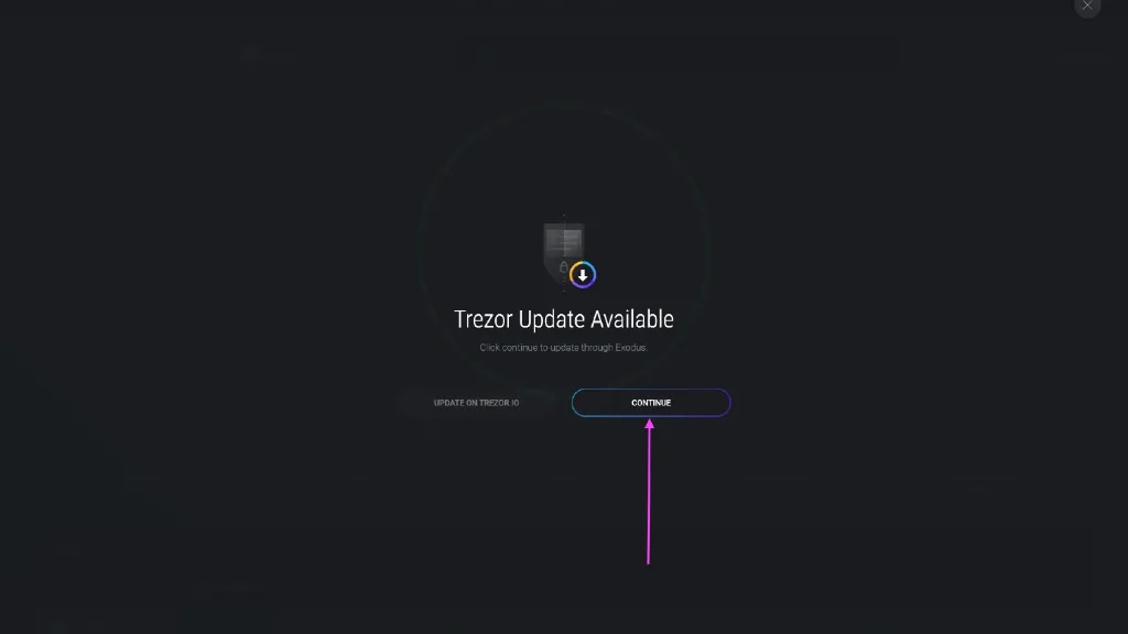 اتصال ترزور به کیف پول اگزودوس، به روزرسانی فریمور
