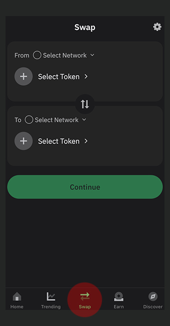 بخش سواپ یا swap در کیف پول تراست ولت
