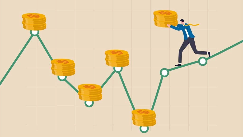 نموداری برای بیان استراتژی DCA