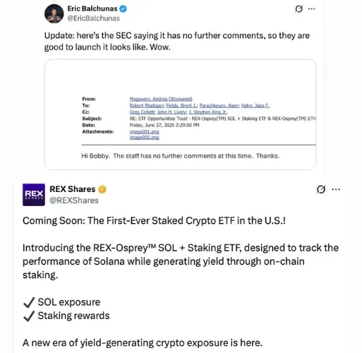 پستهای توییتری مرتبط با ETF سولانا