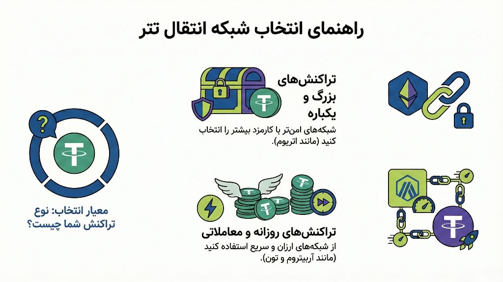 راهنمای انتخاب بهترین شبکه انتقال تتر