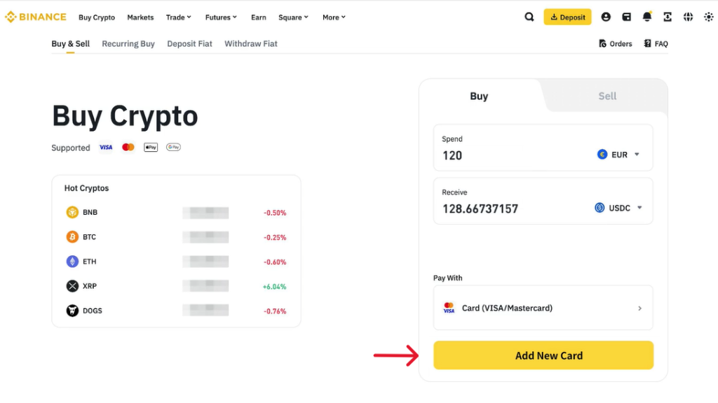 با کلیک بر روی گزینه Add New Card، اطلاعات کارت بانکی خود را وارد کنید.