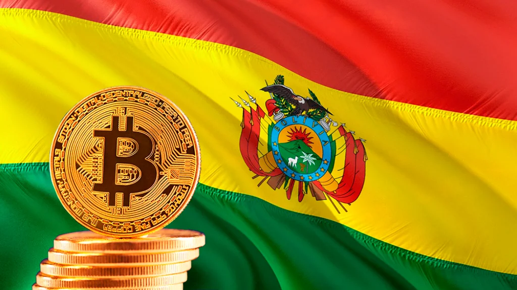 پرچم بولیوی و بیت کوین