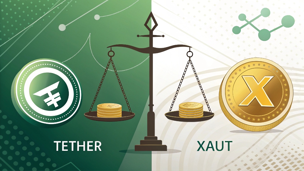 تتر گلد (XAUT) یک استیبل کوین با پشتوانه خزانه طلا ذخیره شده در سوئیس است.