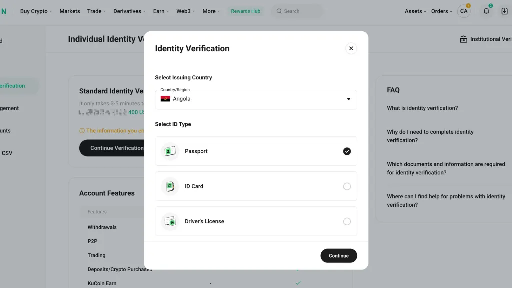 صفحه ورود اطلاعات شخصی کوکوین