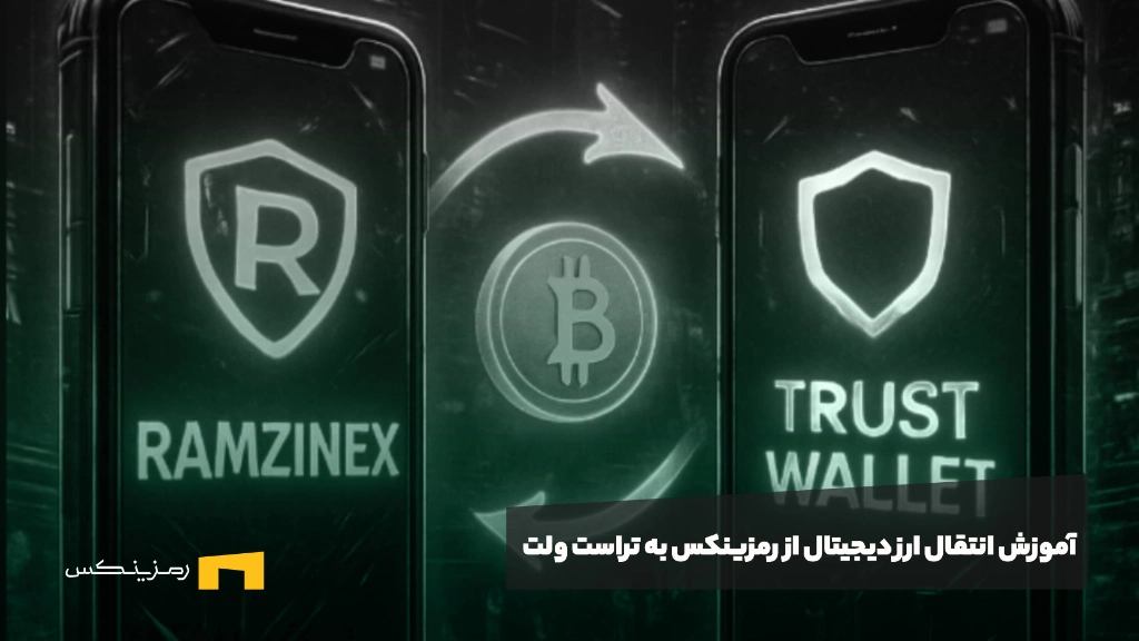 نحوه انتقال ارز دیجیتال از صرافی رمزینکس به تراست والت