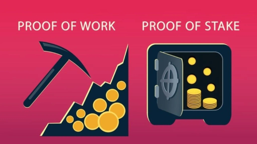 تفاوت pos و pow با تصویر یک گاوصندوق و یک کلنگ در حال ماین کردن