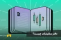 یک کتابچه با تصویر چند کندل و لوگوی بیت کوین