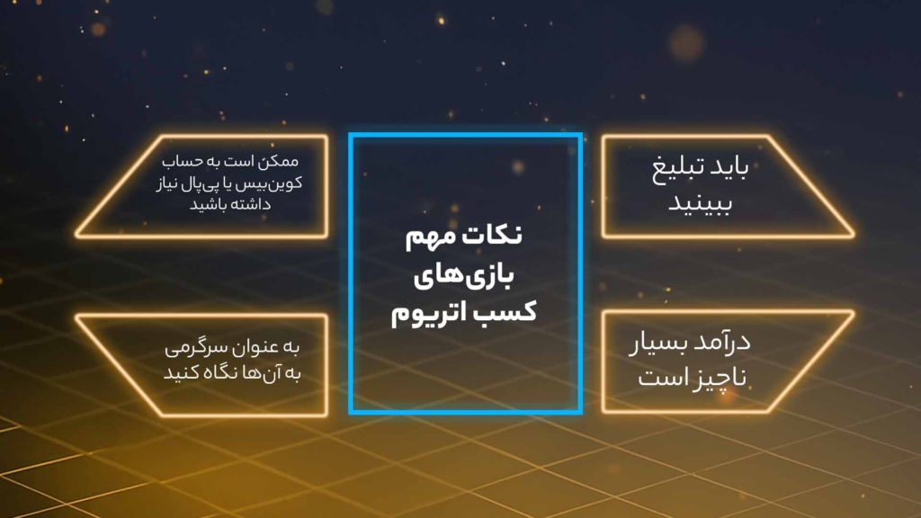 اینفوگرافی نکات مهم درباره بازی‌های کسب اتریوم رایگان