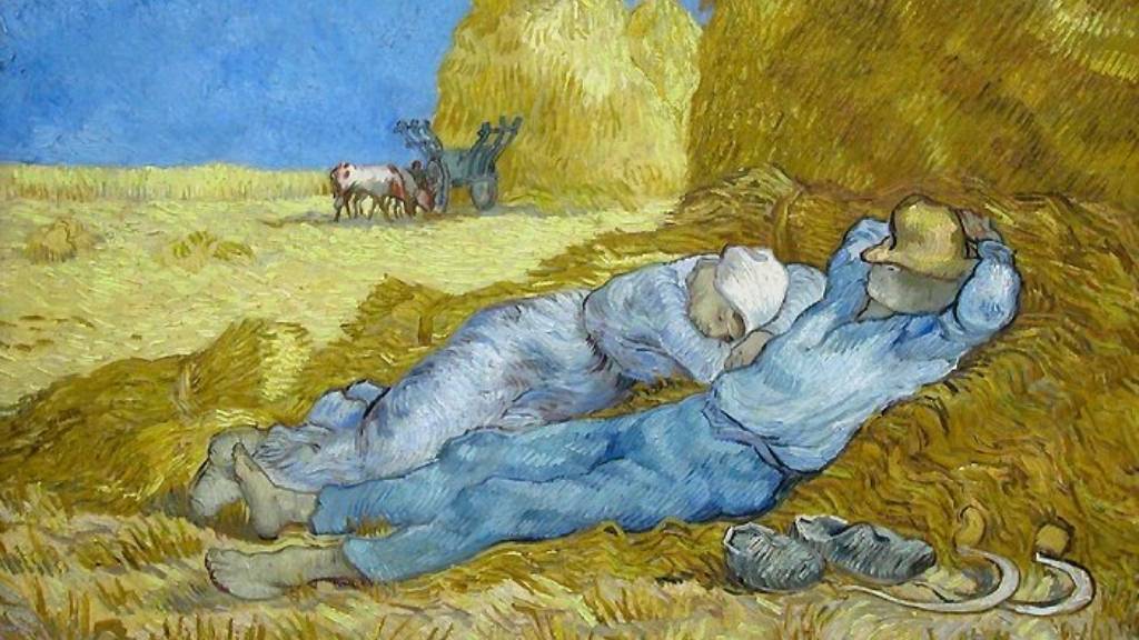 بخشی از نقاشی The Siesta اثر Van Gogh