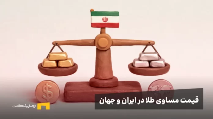 قیمت متعادل طلا در ایران و جهان