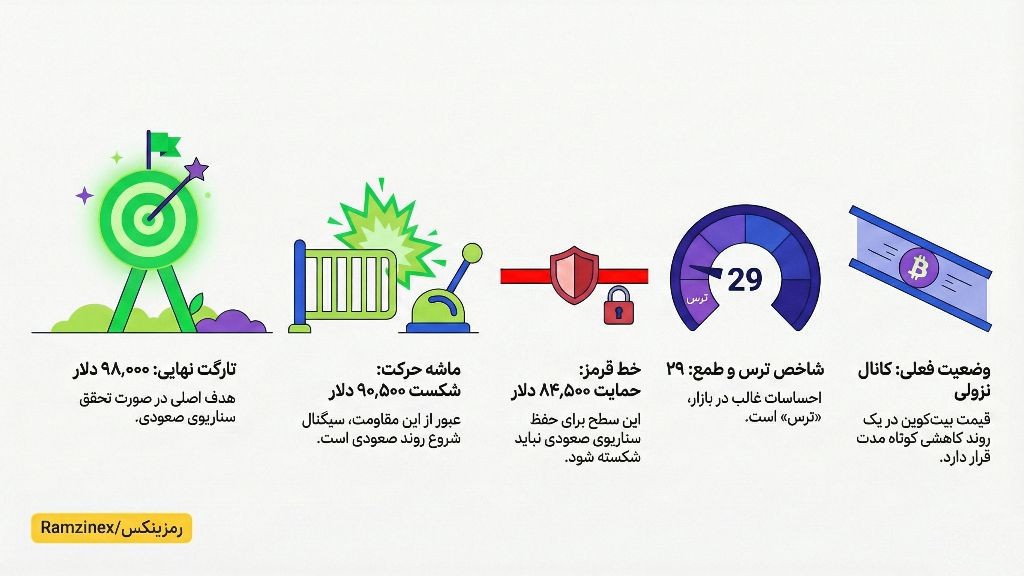اینفوگرافی وضعیت بیت کوین در تاریخ 3 دی 