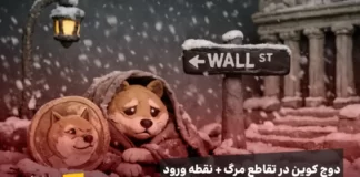 ریزش ۳۵ درصدی در کمین دوج کوین؟ | الگوی ترسناک نمودار فعال شد! دوج کوین در زمستان وال استریت