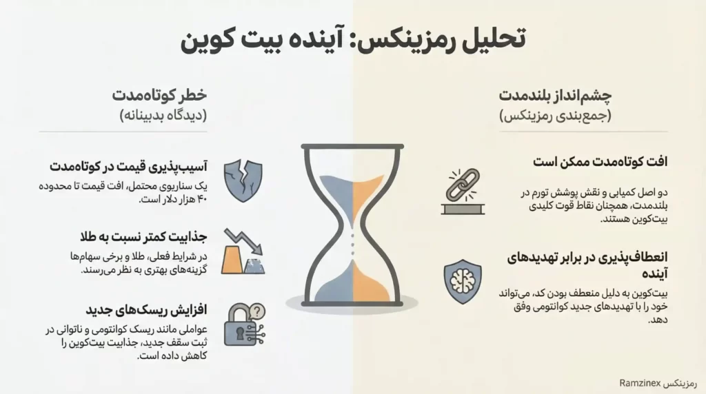 تحلیل رمزینکس از خبر پیش بینی افت قیمت بیت کوین تا ۴۰ هزار دلار