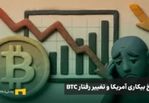 اقتصاد کندتر، بازار حساستر؛ تحلیل ارتباط نرخ بیکاری آمریکا و تغییر رفتار قیمت بیت کوین ارتباط نرخ بیکاری آمریکا و تغییر رفتار قیمت بیت کوین