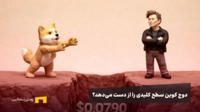 سگ شیبا روی لبه پرتگاه در حال تلاش برای رسیدن به ایلان ماسک