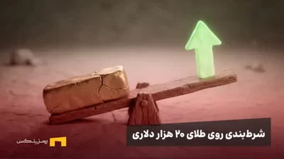 تصویر مفهومی الاکلنگ با شمش طلای ترک‌خورده و فلش سبز صعودی
