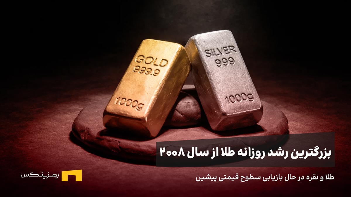 شمش طلا و نقره زیر نور موضعی