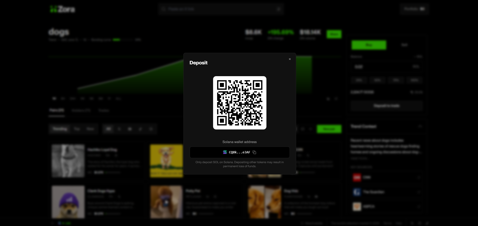 ارسال سولانا به کیف پول زورا