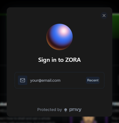 وارد کردن ایمیل برای ورود به زورا